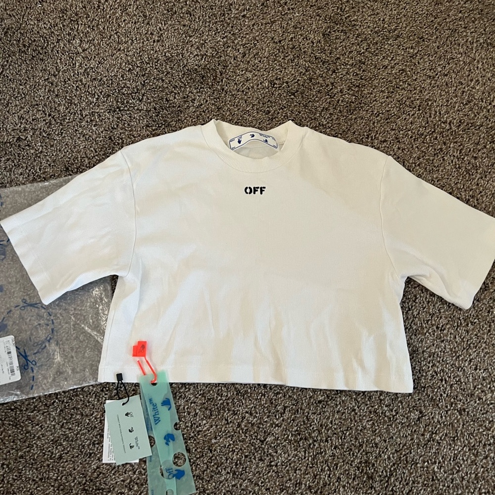 Off White Crop Top